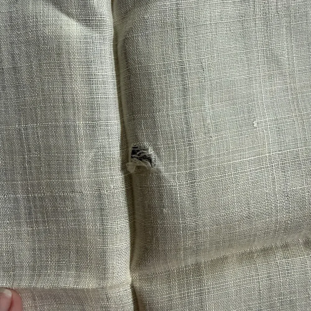VTG 5 Piece Linen Set Square Tea Tablecloth 4 Napkins Hand Embroidery Lace Trim